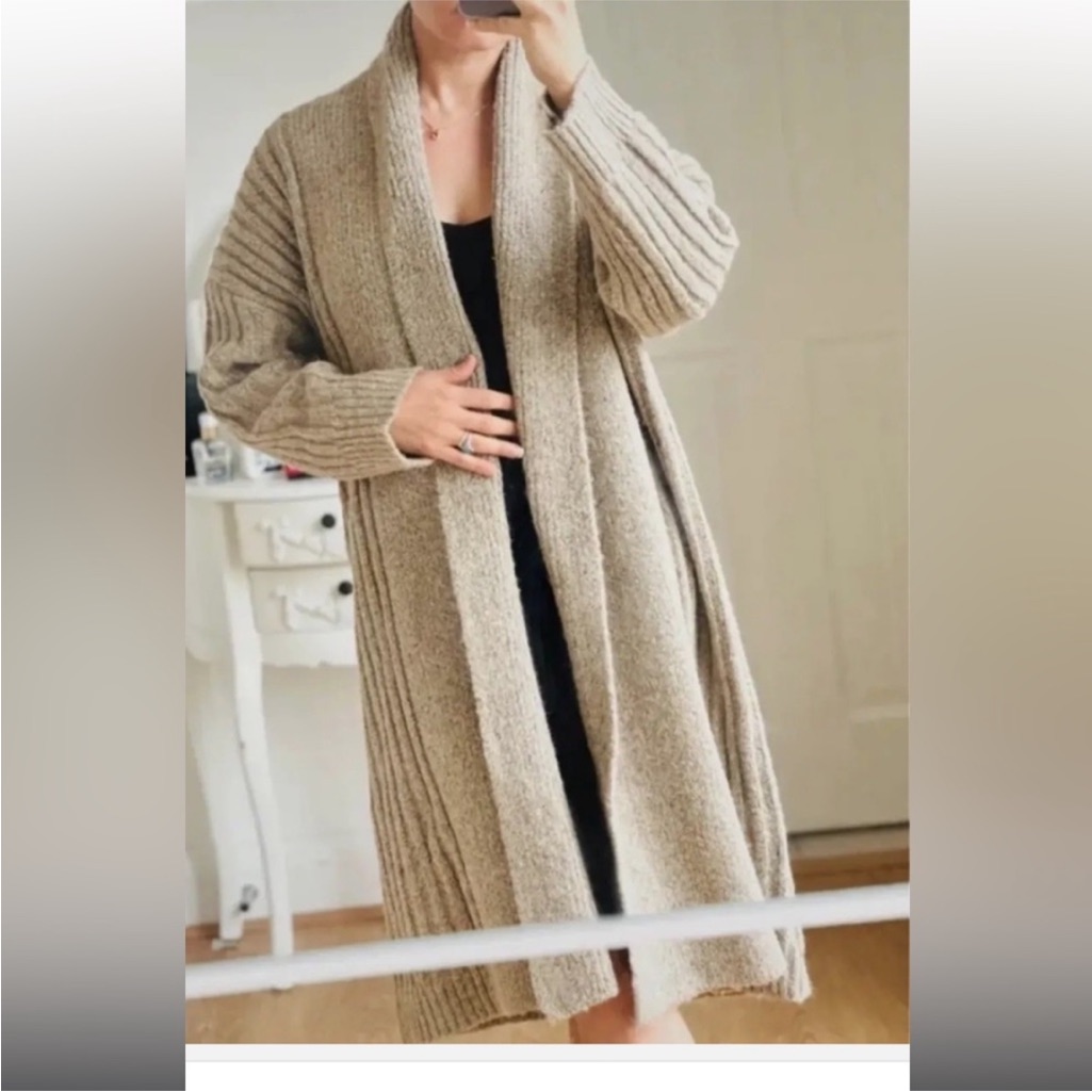 Zara Chunky Knit Cardigan Coat, Premium Quality
